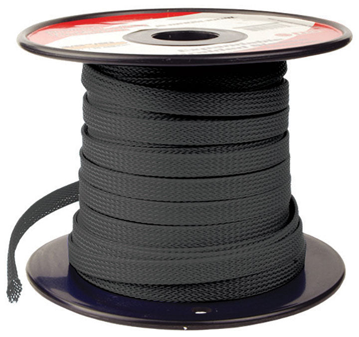 Installation Solution Expandable Braided Sleeve – Black (3/8" x 100 feet)