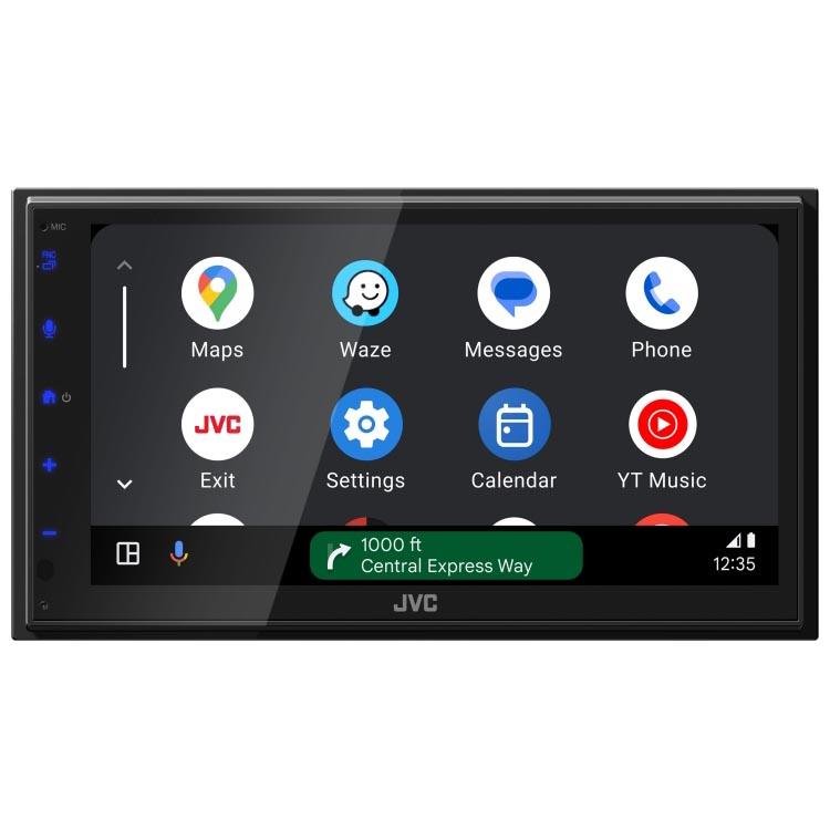 JVC Single/Double DIN Fixed Face 6.8" MECHLESS with Bluetooth, Apple CarPlay & Android Auto