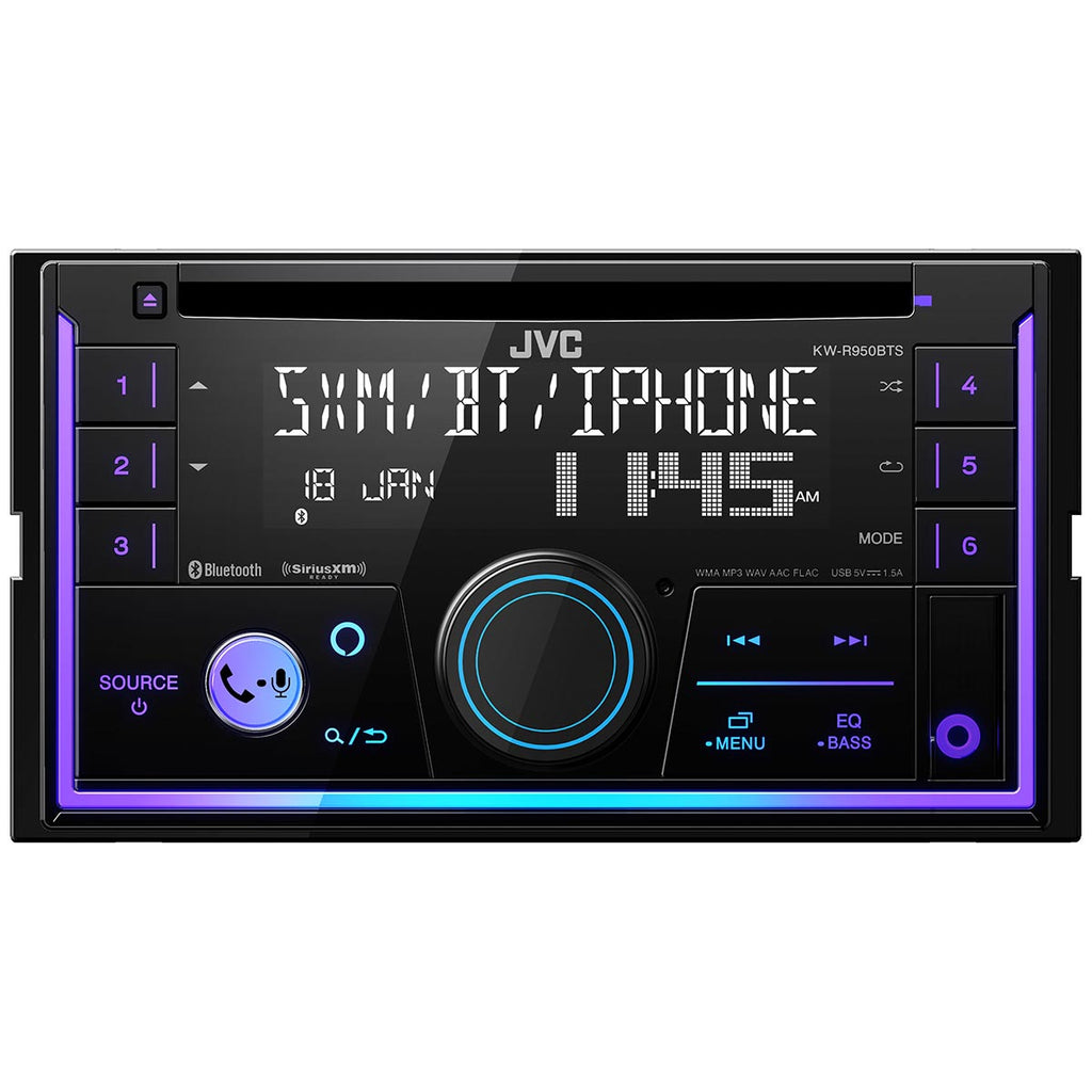 JVC Double DIN CD Receiver with Bluetooth, Amazon Alexa, USB Input & SiriusXM Ready*