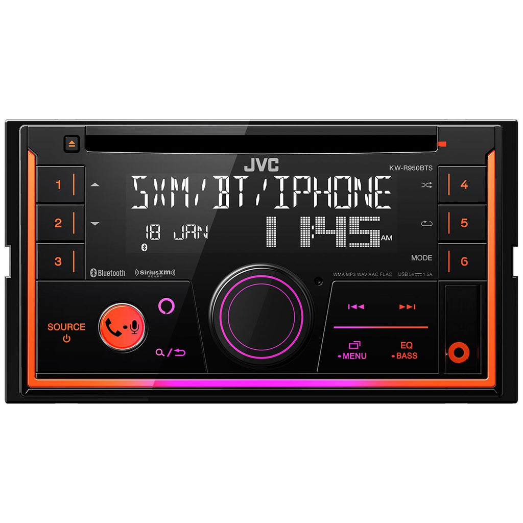 JVC Double DIN CD Receiver with Bluetooth, Amazon Alexa, USB Input & SiriusXM Ready*