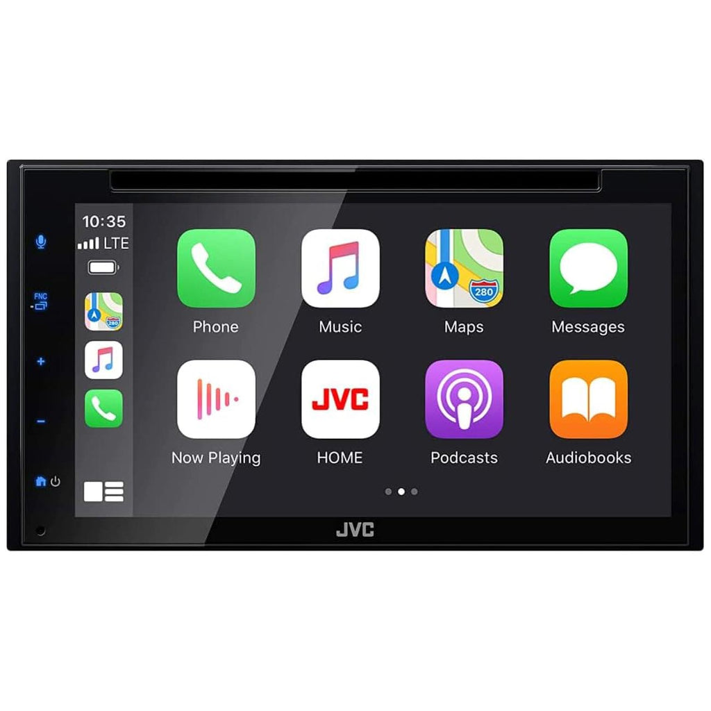 JVC Double DIN Fixed Face 6.8" DVD Receiver with Bluetooth, Apple CarPlay & Android Auto