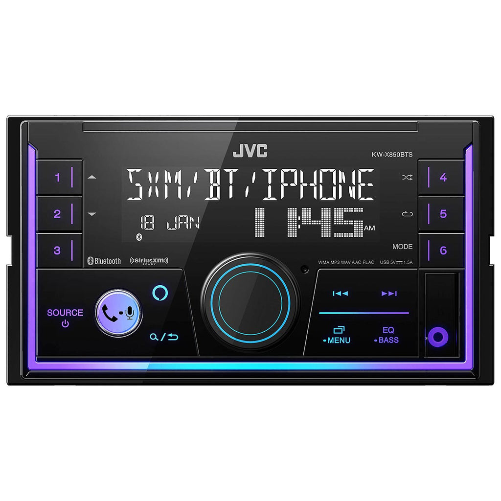 JVC Double DIN Mechless Digital Media Receiver with iPhone/Alexa Support, Bluetooth, USB Input and SiriusXM Ready