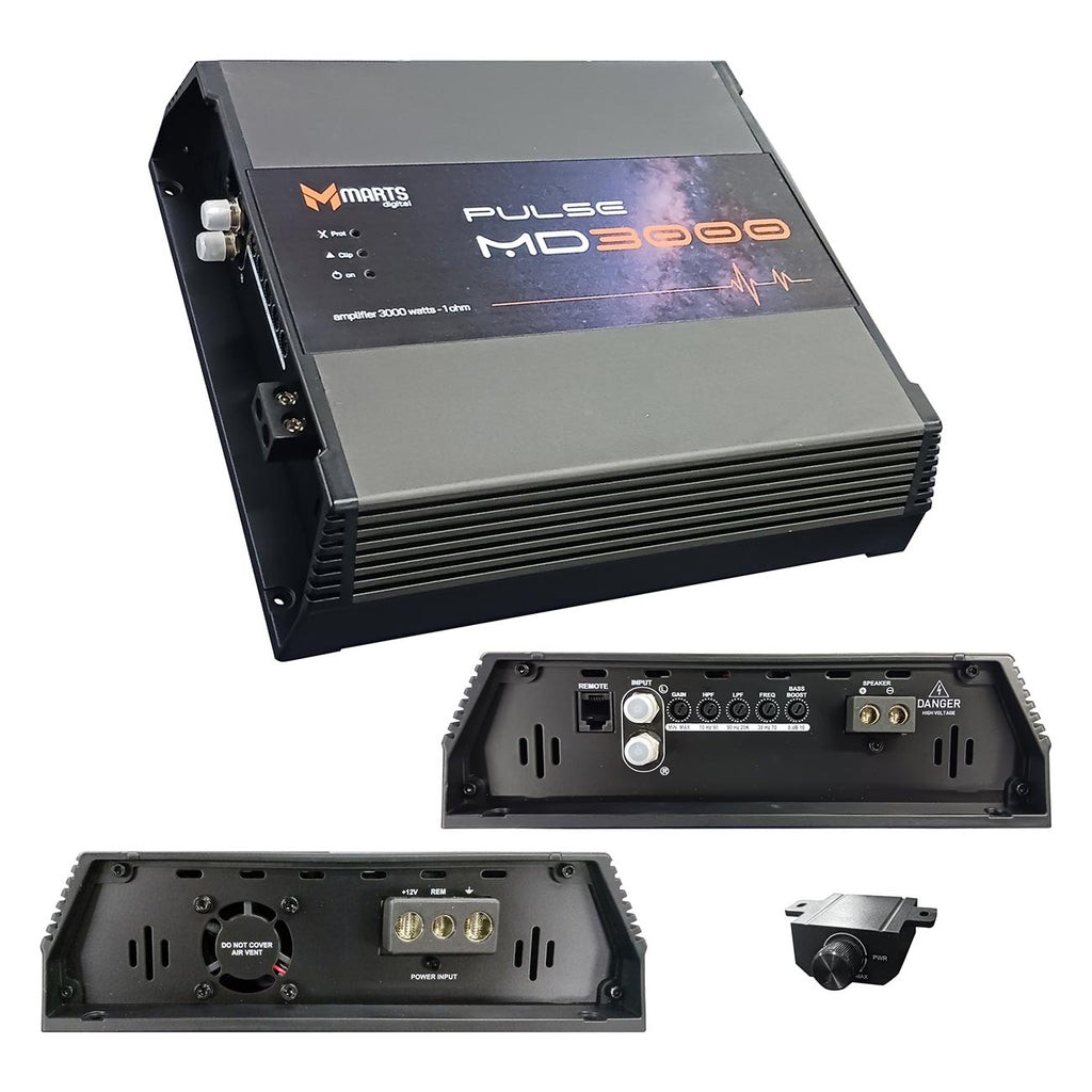 Marts Digital Monoblock Amplifier, 3000W RMS, 1 Ohm Stable
