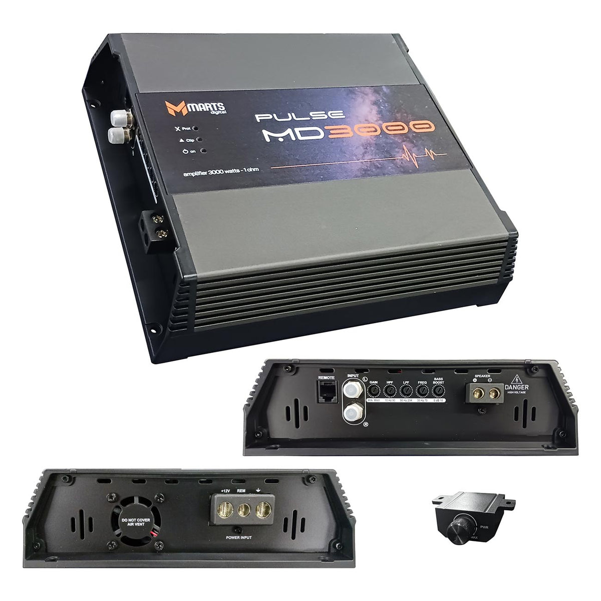 Marts Digital Monoblock Amplifier, 3000W RMS, 1 Ohm Stable