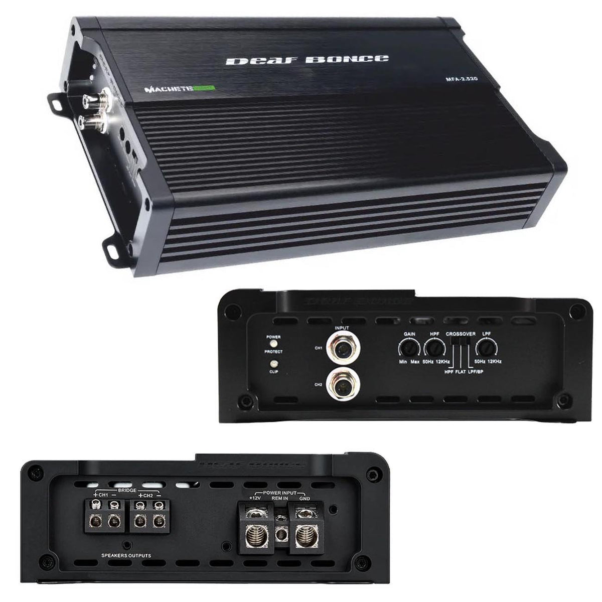 Deaf Bonce Machete 2 Channel Amplifier, 1500W RMS