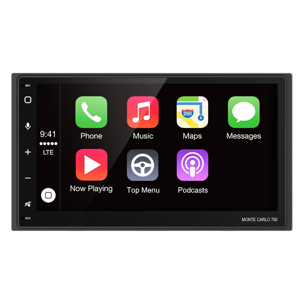 Blaupunkt 6.75" Double DIN MECHLESS Fixed Face Touchscreen Receiver with Apple CarPlay/Android Auto, Bluetooth & USB Input