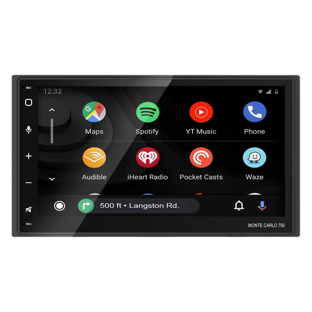 Blaupunkt 6.75" Double DIN MECHLESS Fixed Face Touchscreen Receiver with Apple CarPlay/Android Auto, Bluetooth & USB Input