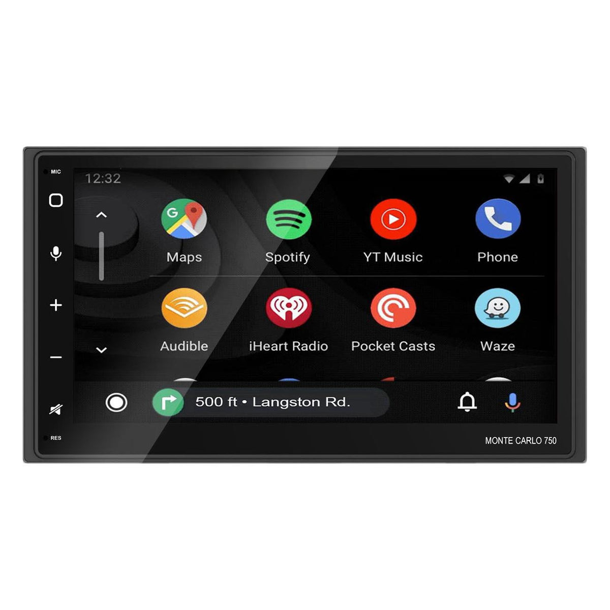 Blaupunkt 6.75" Double DIN MECHLESS Fixed Face Touchscreen Receiver with Apple CarPlay/Android Auto, Bluetooth & USB Input