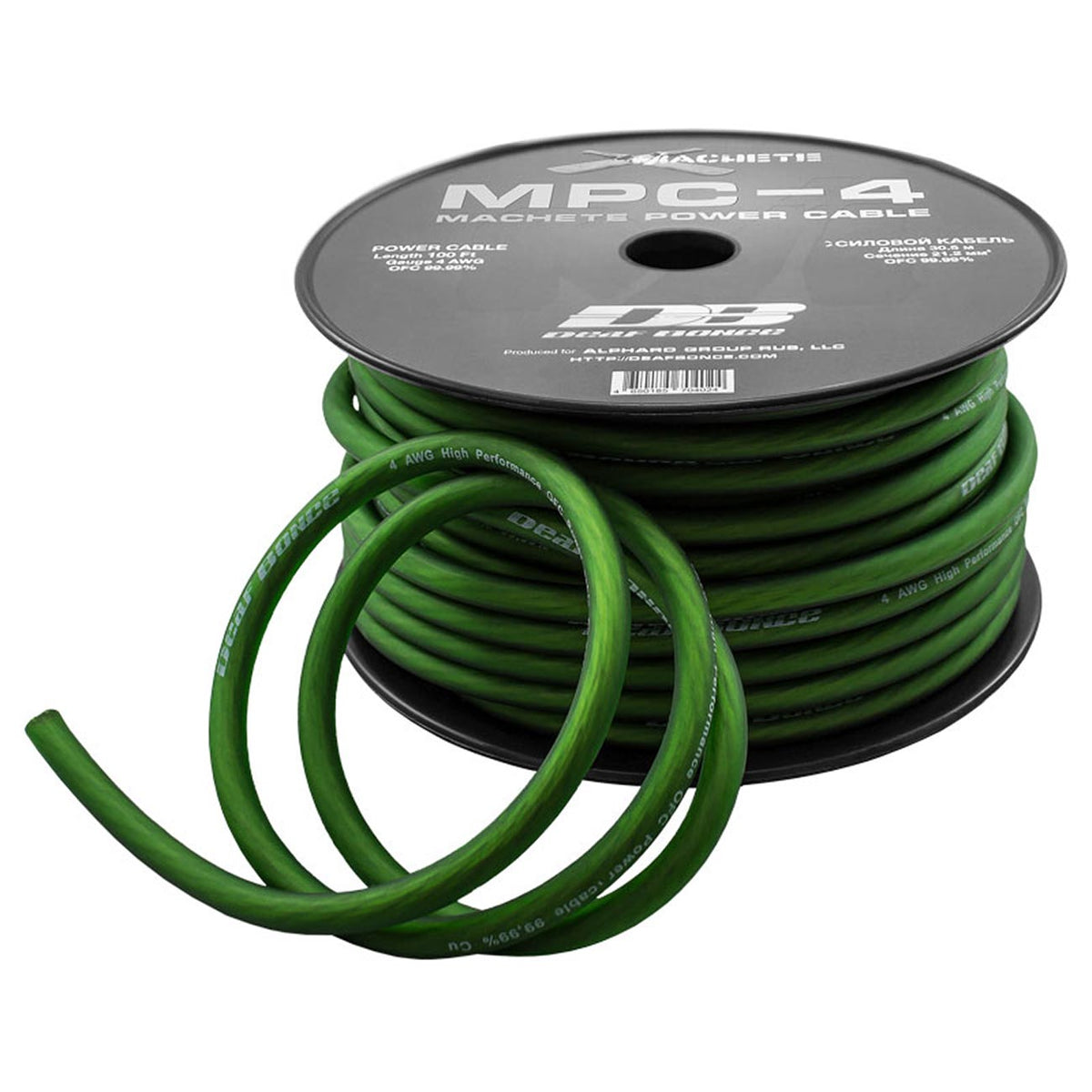 Deaf Bonce Machete 4-Gauge Oxygen Free Copper Power Cable – Green