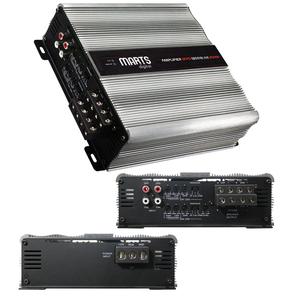 Marts Digital Amplifier 4 Channel, 1200W RMS (2 Ohm)