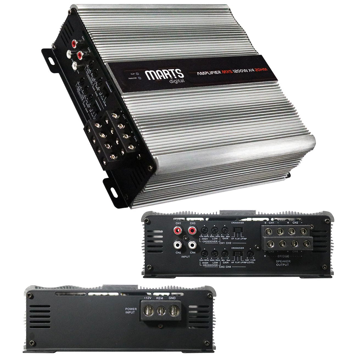 Marts Digital Amplifier 4 Channel, 1200W RMS (2 Ohm)