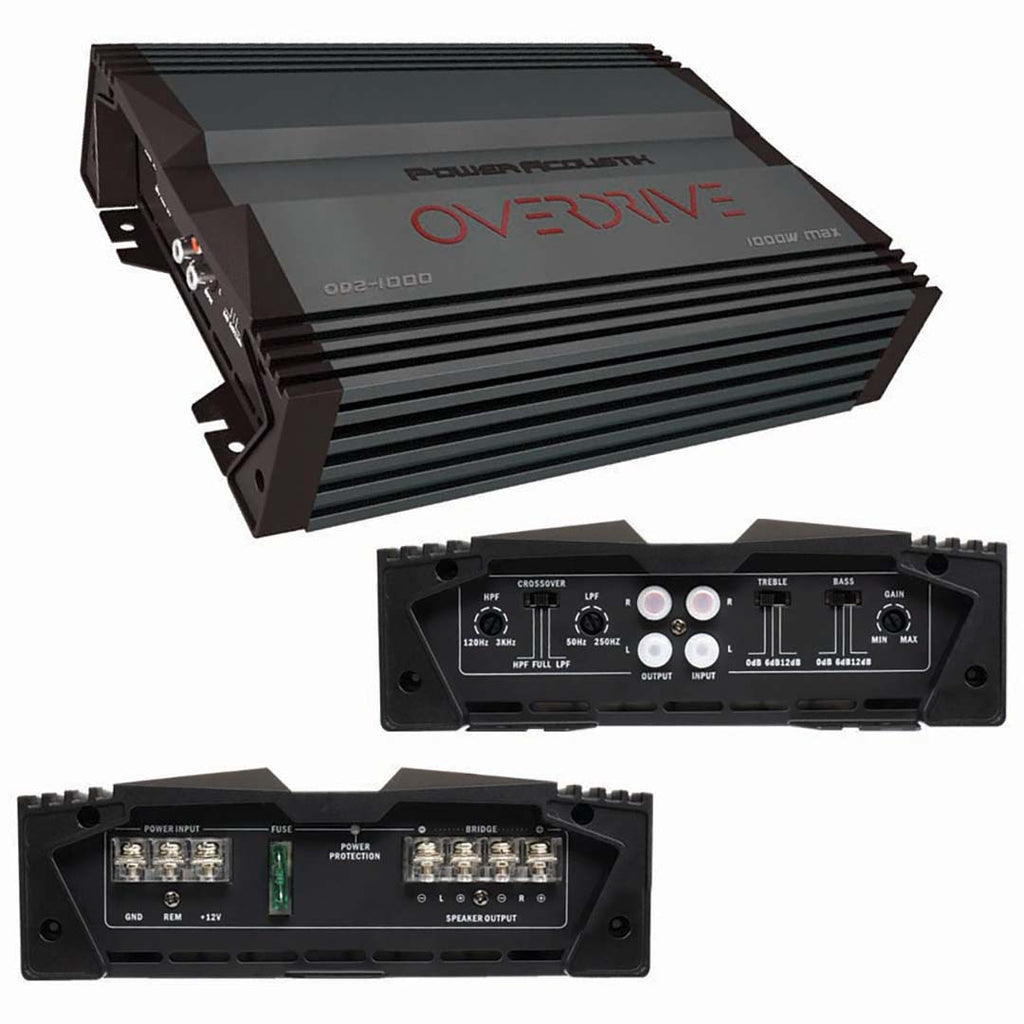 Power Acoustik 2 Channel Amplifier, 400W RMS/1000W MAX