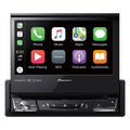 Pioneer Single DIN 7" CD/DVD player, Motorized screen, Apple CarPlay®, Android Auto™, Pioneer Vozsis with Alexa app., Built-in Bluetooth® and back-up camera input