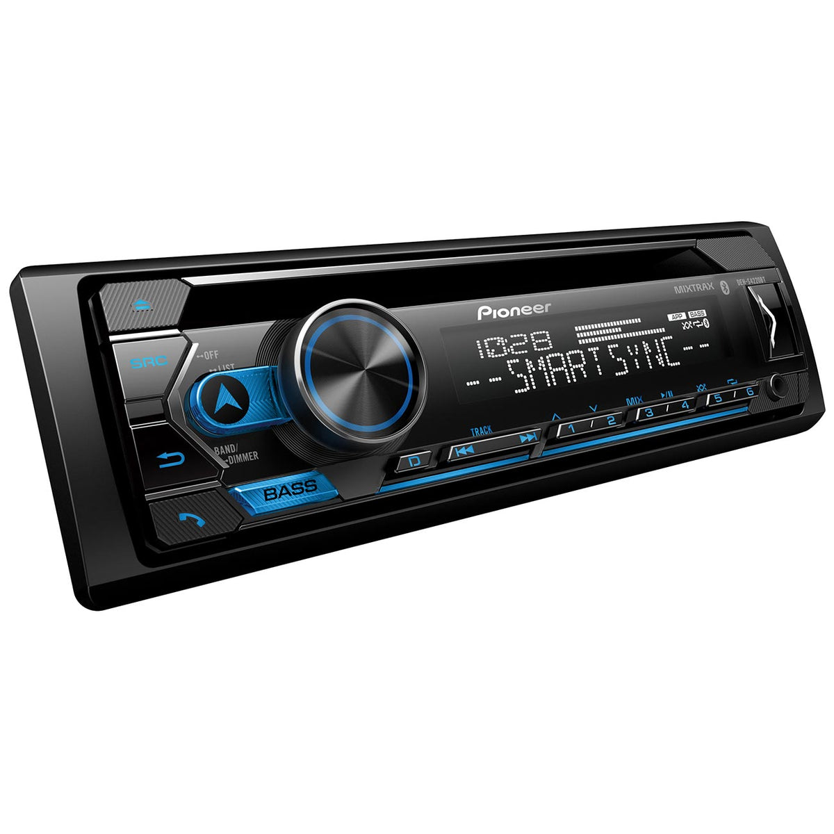 Pioneer Single DIN Detachable Face CD Audio Receiver with Enhanced Audio Functions, Pioneer Smart Sync App Compatibility, MIXTRAX®, Bluetooth®