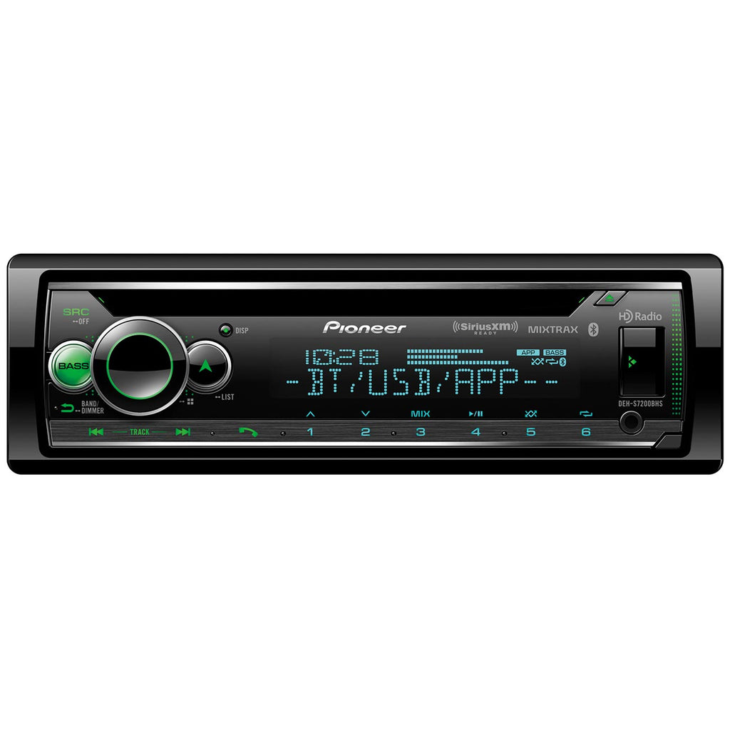 Pioneer Single DIN Detachable Face CD Audio Receiver with Enhanced Audio Functions, Pioneer Smart Sync App Compatibility, MIXTRAX®, Bluetooth®, SiriusXM-Ready™, HD Radio™