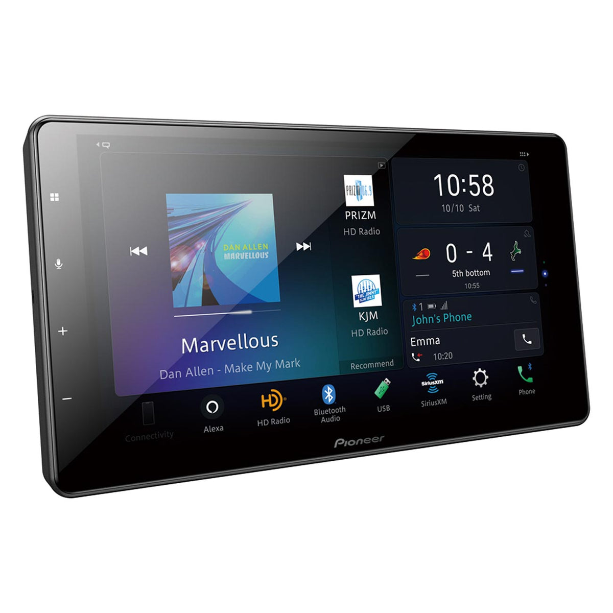 Pioneer Single DIN Modular 9" Display Mechless Digital Media Receiver, Hi-Res Certified, Apple CarPlay®, Android Auto™, Amazon Alexa Built-in, Bluetooth®, Wifi®