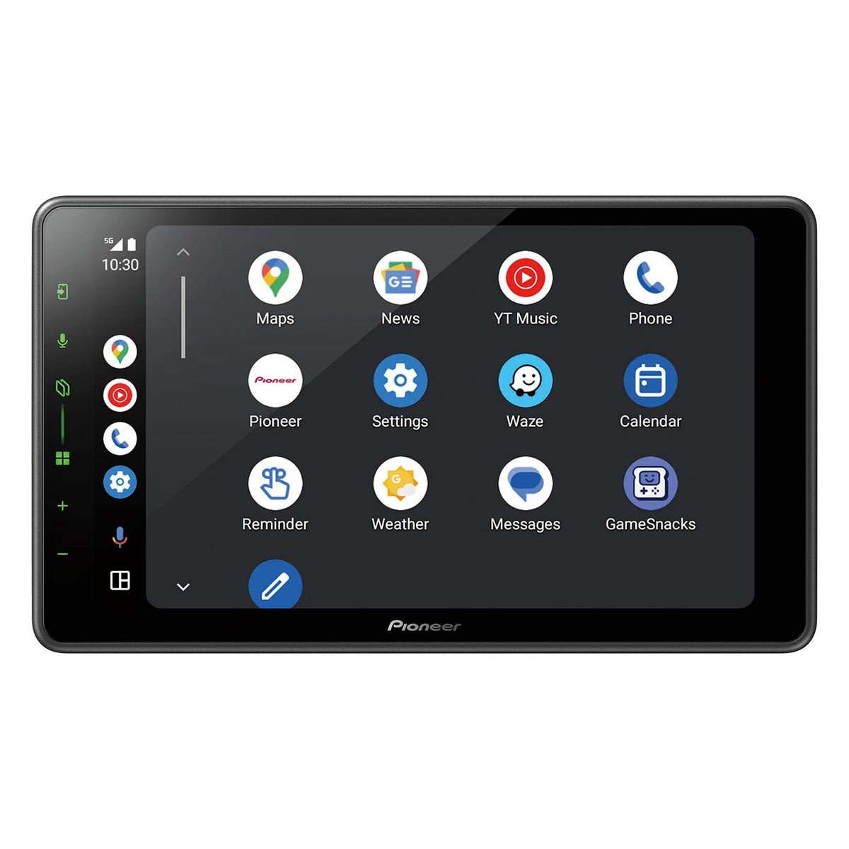 Pioneer Single DIN Modular 9" Floating Display Mechless Digital Media Receiver, Apple CarPlay®, Android Auto™, Amazon Alexa via Pioneer Vozsis, Bluetooth®, Wifi®