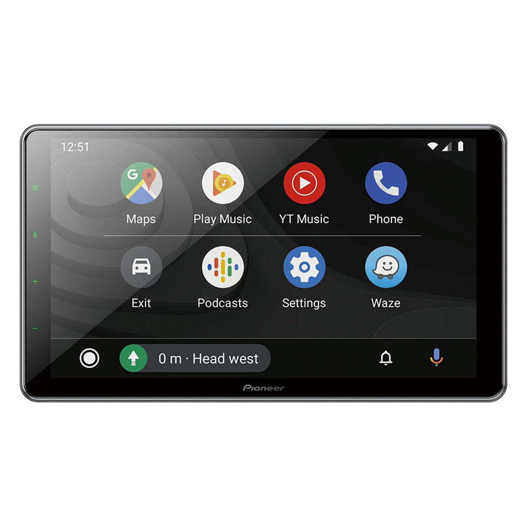 Pioneer Single DIN Modular 10.1" Floating Display Mechless Digital Media Receiver, Apple CarPlay®, Android Auto™, Amazon Alexa via Pioneer Vozsis, Bluetooth®, Wifi®