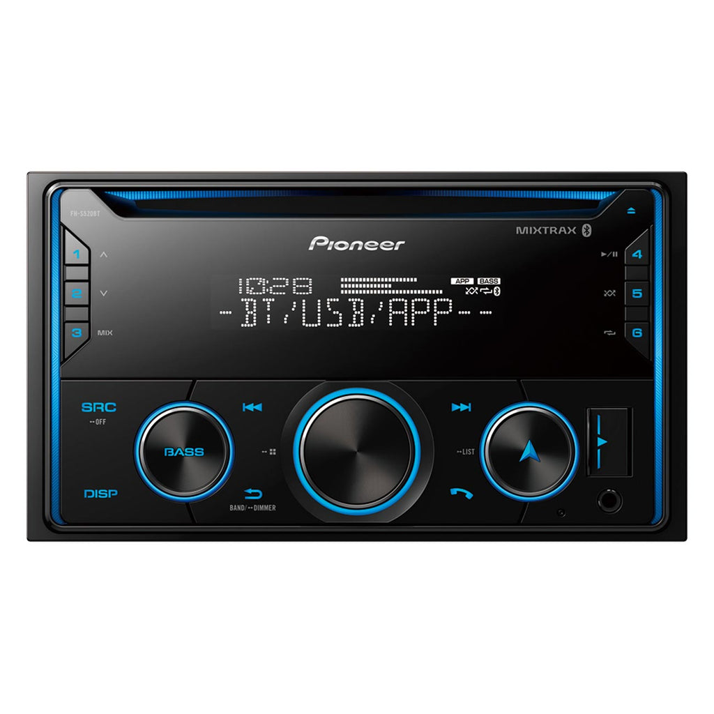 Pioneer Double DIN CD Receiver with Enhanced Audio Functions, Pioneer Smart Sync App Compatibility, MIXTRAX® and Built-in Bluetooth®