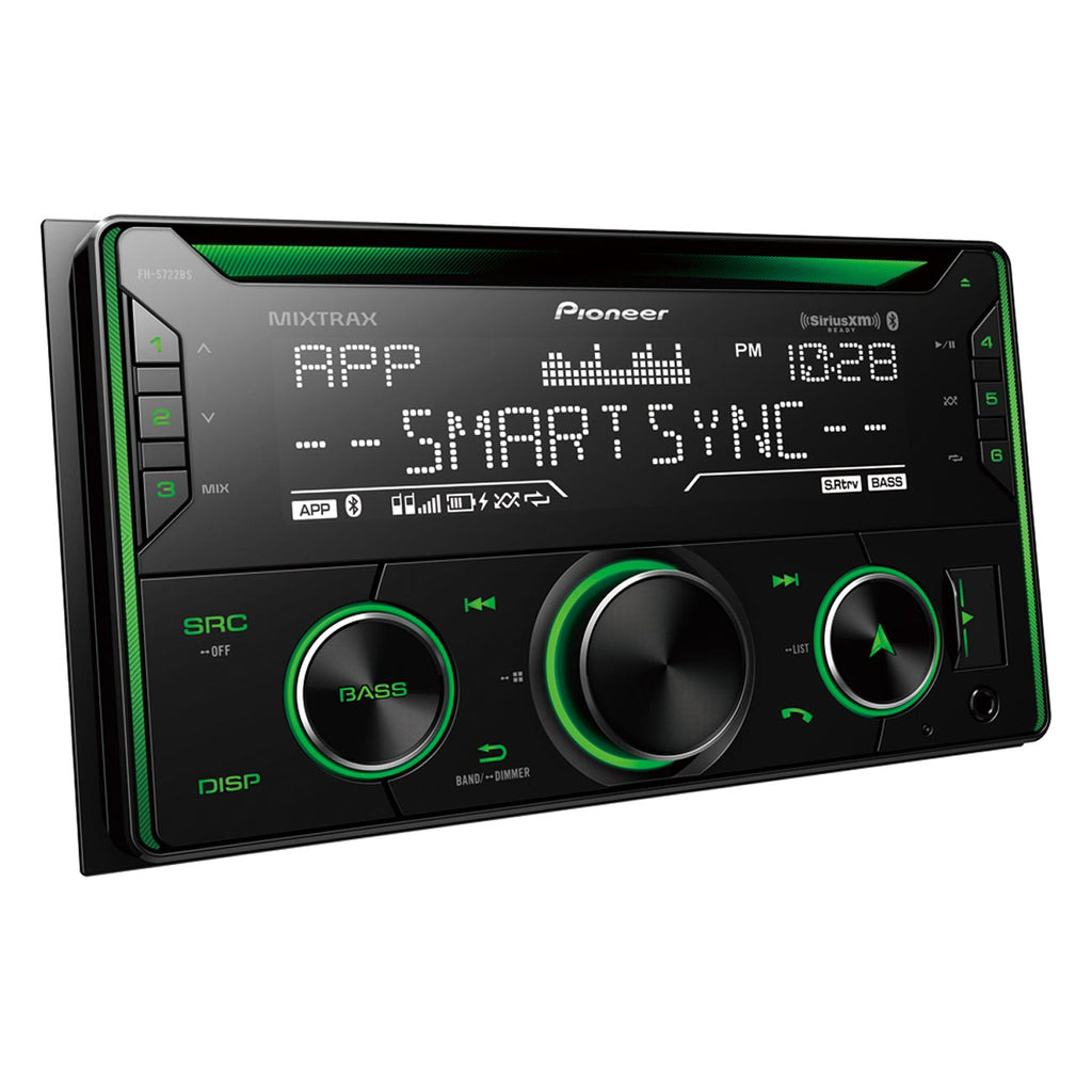 Pioneer Double DIN CD Receiver with Enhanced Audio Functions, Pioneer Smart Sync App Compatibility, MIXTRAX® and Built-in Bluetooth®, SiriusXM-Ready™