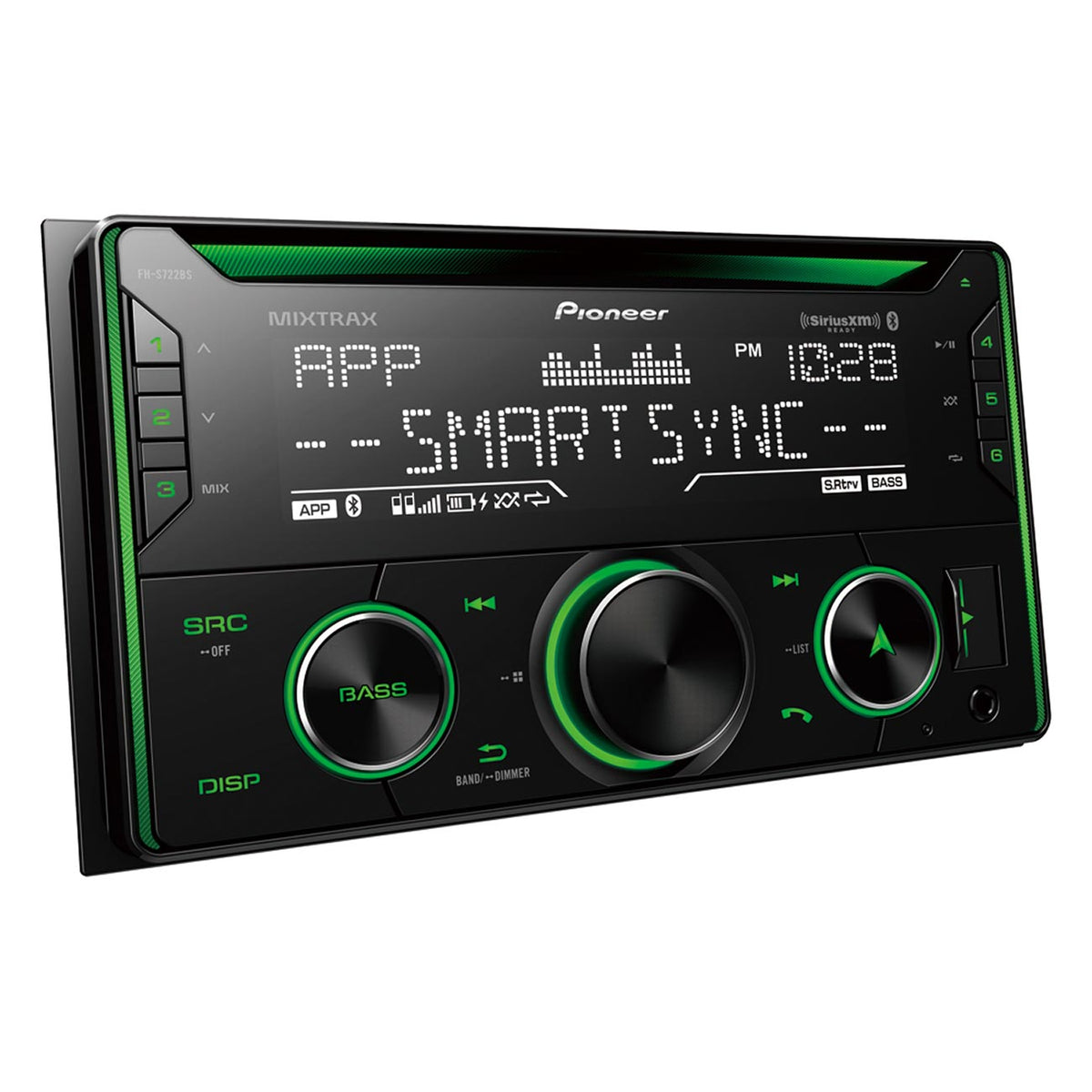 Pioneer Double DIN CD Receiver with Enhanced Audio Functions, Pioneer Smart Sync App Compatibility, MIXTRAX® and Built-in Bluetooth®, SiriusXM-Ready™