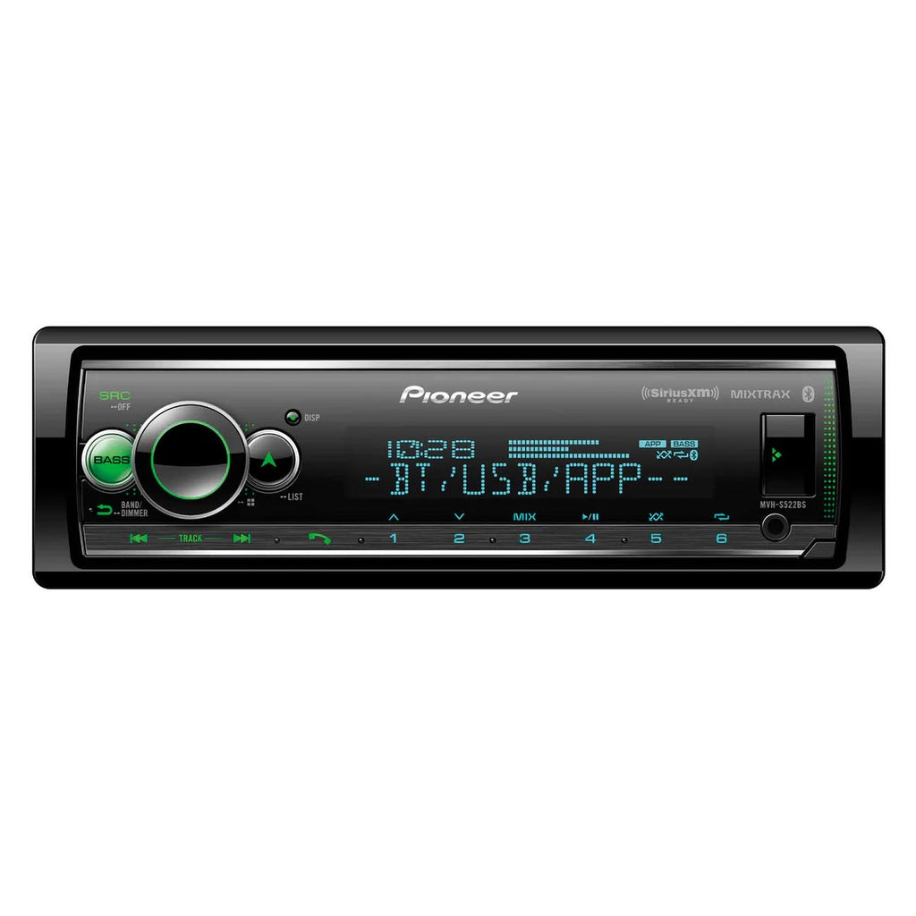 Pioneer Single DIN AM/FM Mechless Receiver with Detachable Face with Pioneer Smart Sync, MIXTRAX®, Bluetooth®, SiriusXM-Ready™