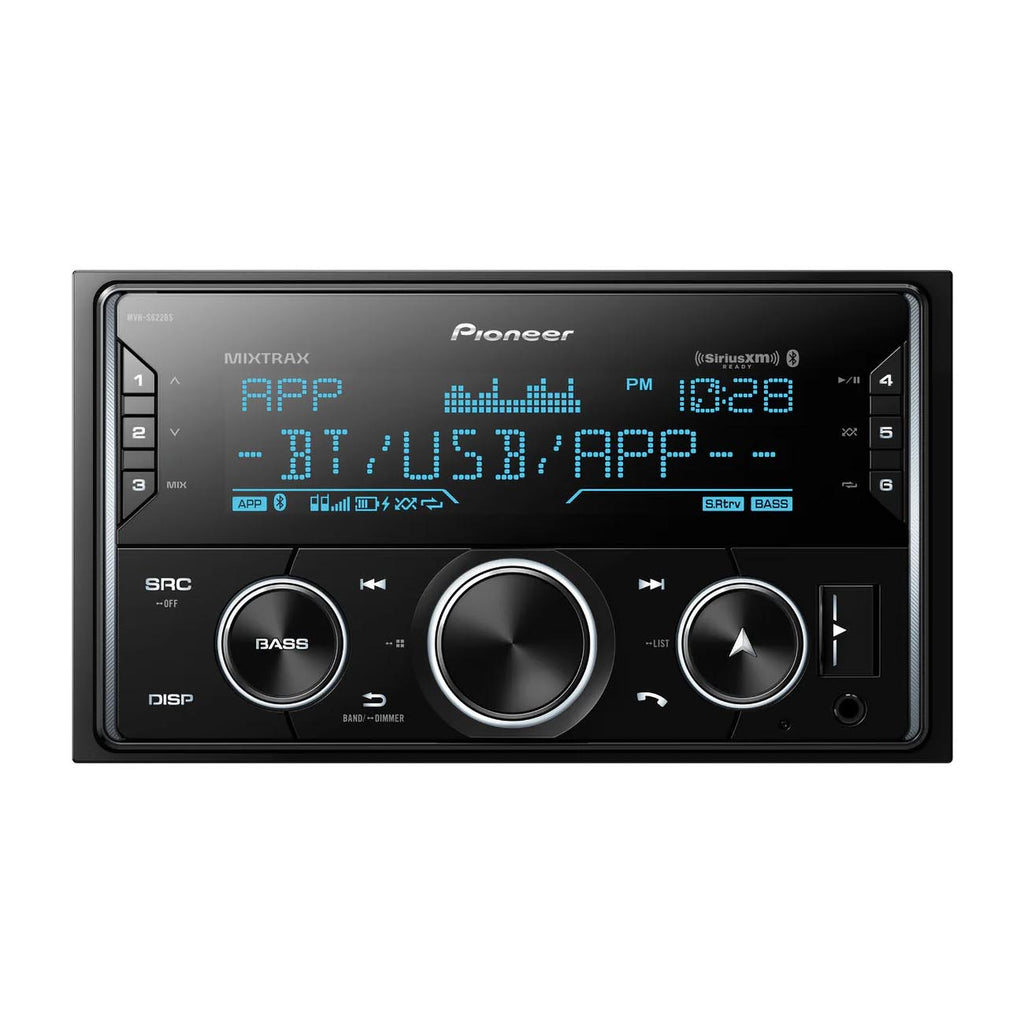 Pioneer Double DIN AM/FM Mechless Receiver with Pioneer Smart Sync, MIXTRAX®, Bluetooth®, SiriusXM-Ready™