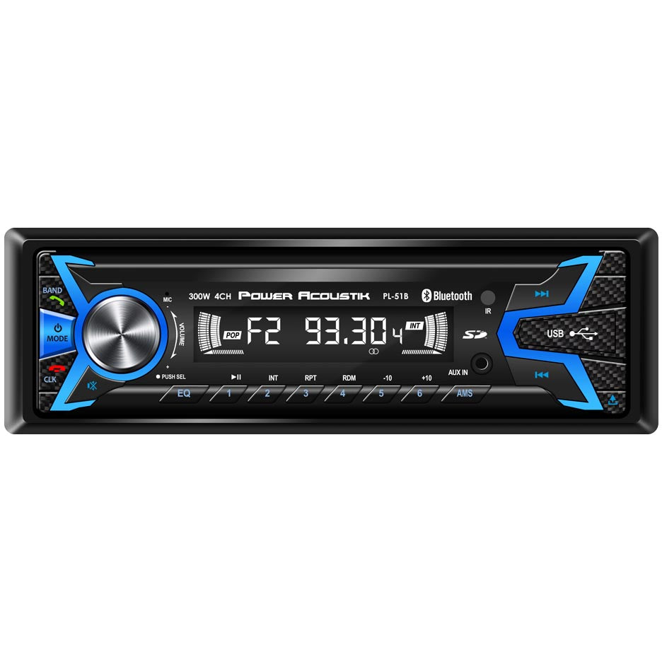 Power Acoustik Mechless Receiver with Bluetooth