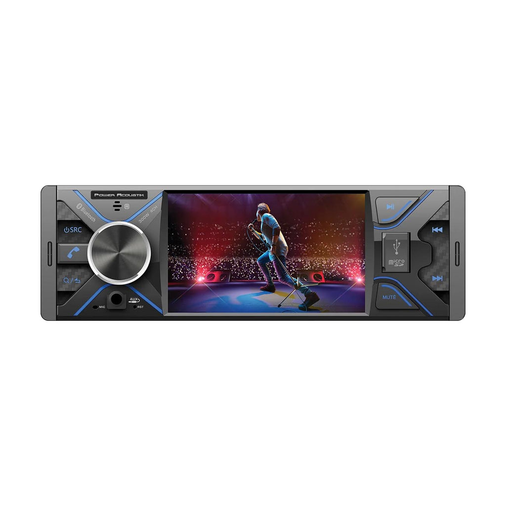 Power Acoustik 4.3" Single-DIN MECHLESS Receiver with USB & SD Inputs, Bluetooth & Remote