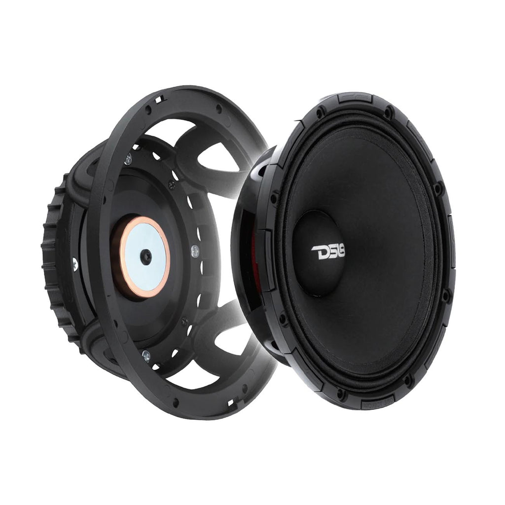 DS18 6.5" Neodymium Magnet Mid-High Loudspeaker, 350W RMS/700W MAX, 4-Ohm, Rotating Recone Design For Quick Repair (Sold Each)