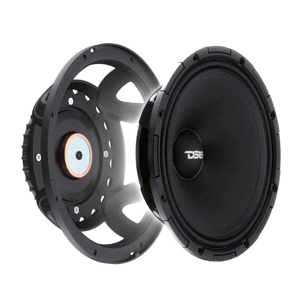 DS18 8" Neodymium Magnet Mid-High Loudspeaker, 350W RMS/700W MAX, Rotating Recone Design For Quick Repair (Sold Each)