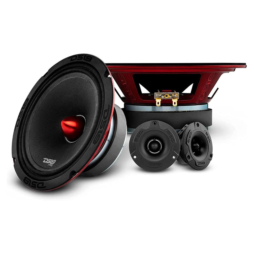 DS18 Mid/Tweeter 4-Speaker Package (2) 6.5" Midranges + (2) 3.8" Super Bullet Tweeters