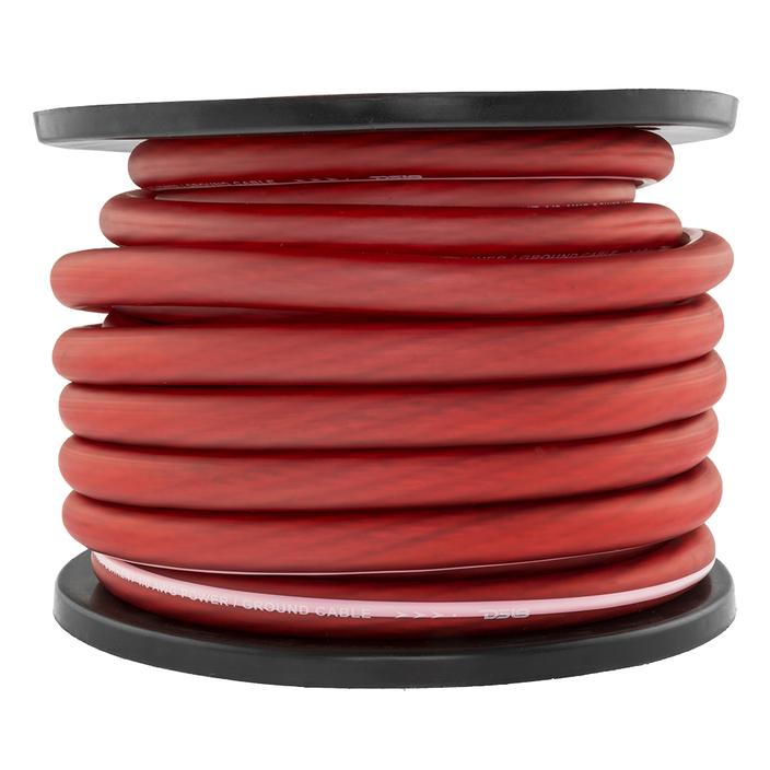 DS18 Ultra Flex CCA Power Wire 1/0 Gauge 50 Foot – Red