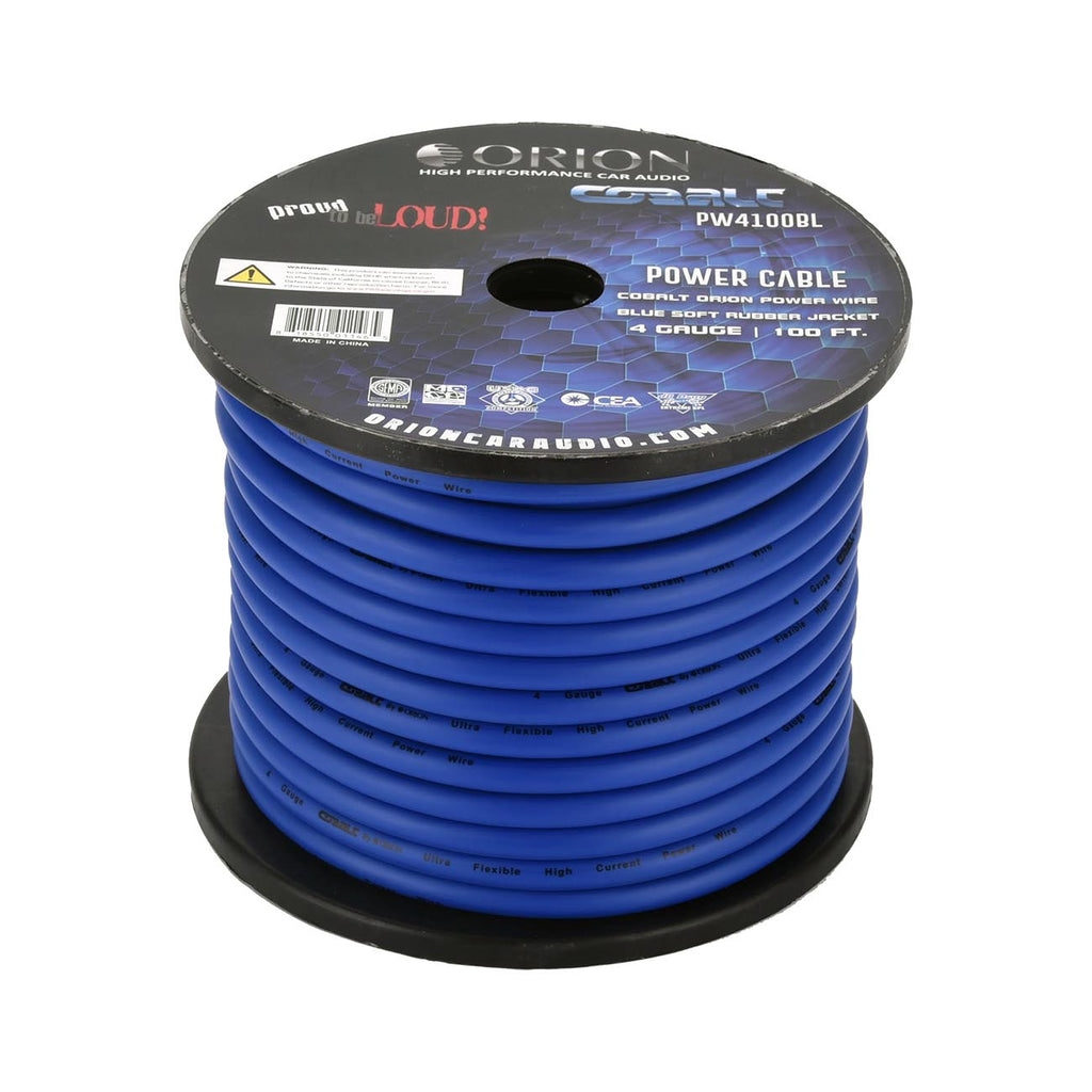 Orion Cobalt 4 Gauge CCA Wire – Blue Jacket (100ft Roll)