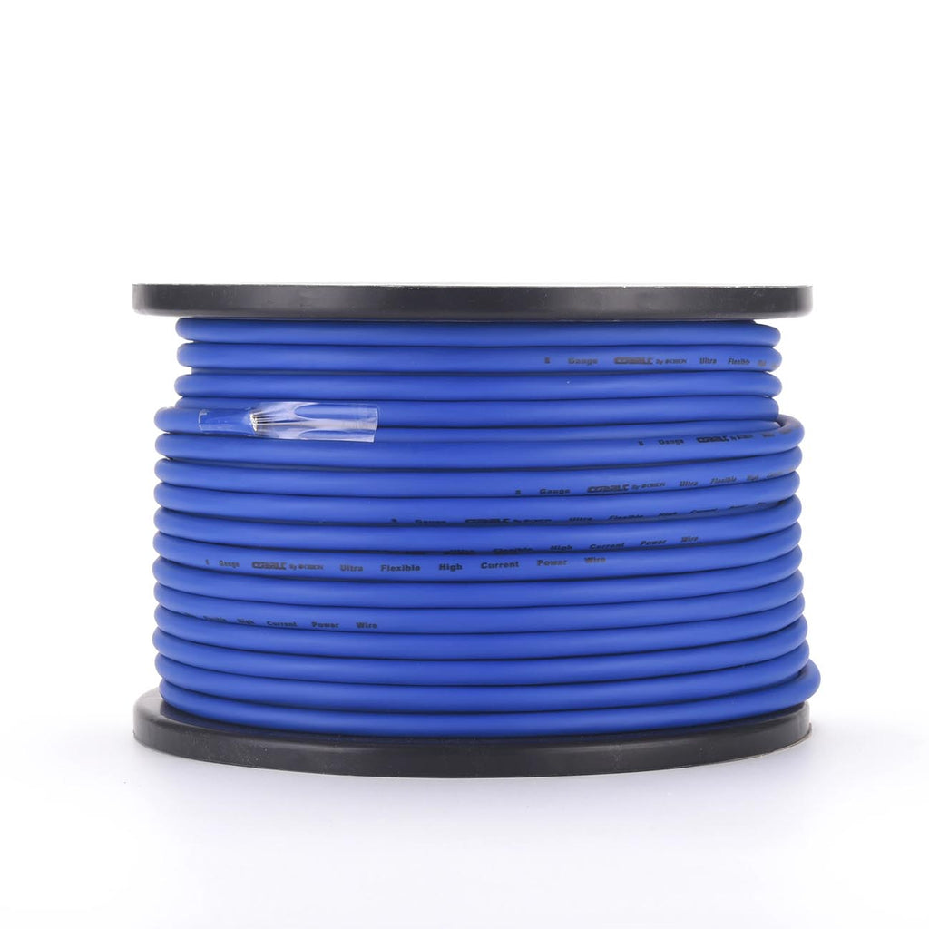 Orion Cobalt 8 Gauge 100% CCA Wire – Blue Jacket (200ft Roll)