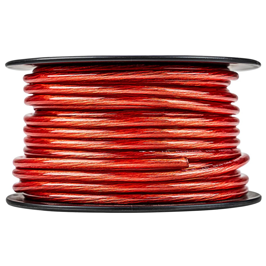 Audiopipe 100% Copper 8 Gauge 100 Foot Roll – RED