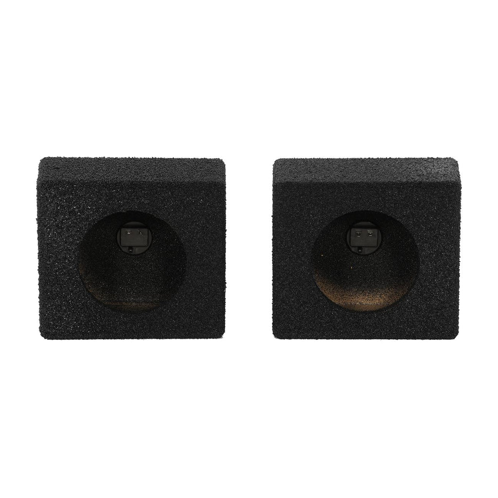 QPower “QBOMB" Single 6-1/2" Square Sealed Speaker Enclosures (Pair)