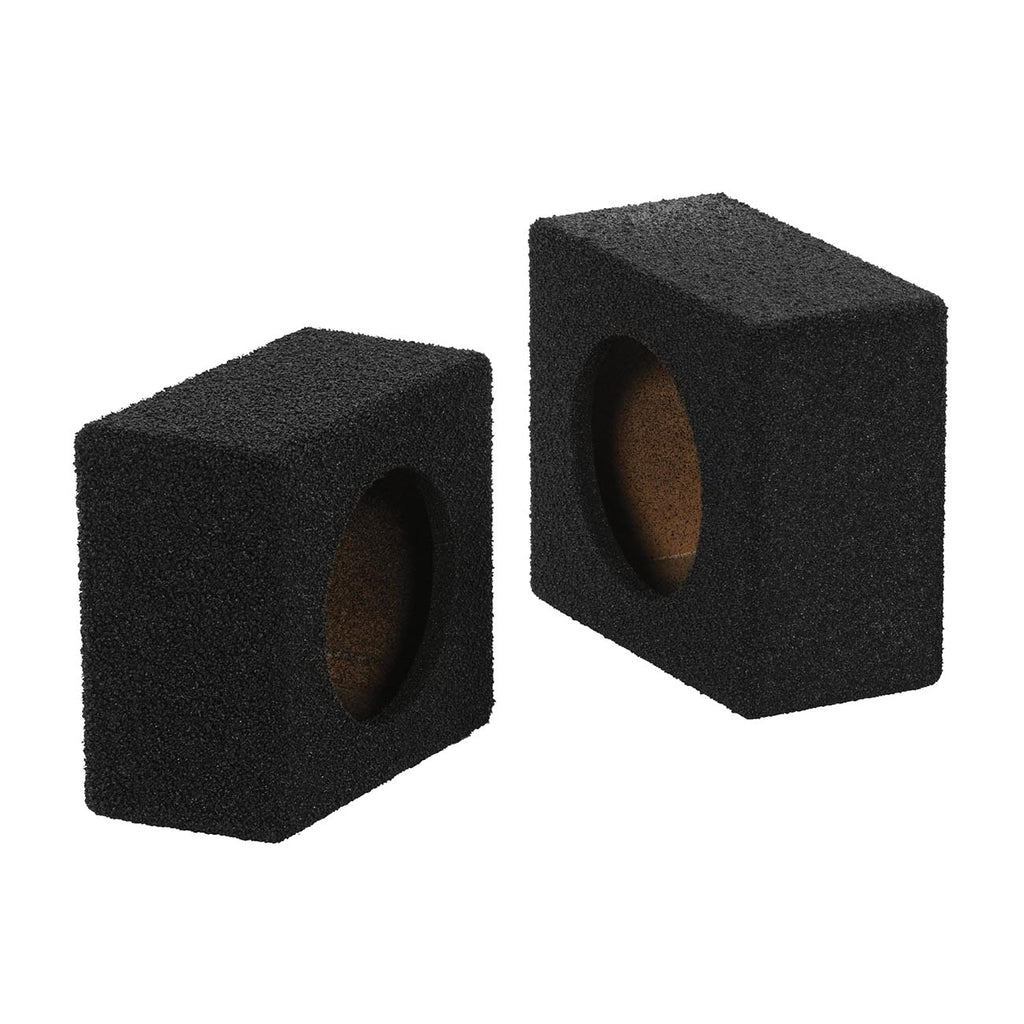 QPower “QBOMB" Single 6-1/2" Square Sealed Speaker Enclosures (Pair)