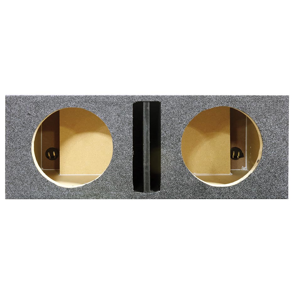 QPower Dual 12" Slot-Ported Heavy Duty Empty Woofer Box