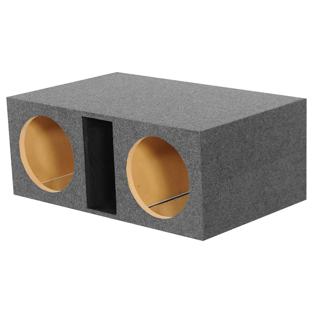 QPower Dual 12" Large Slot-Ported Heavy-Duty Empty Woofer Box