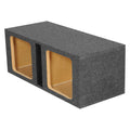 QPower Dual Square 12" Slot-Ported Heavy Duty Empty Woofer Box