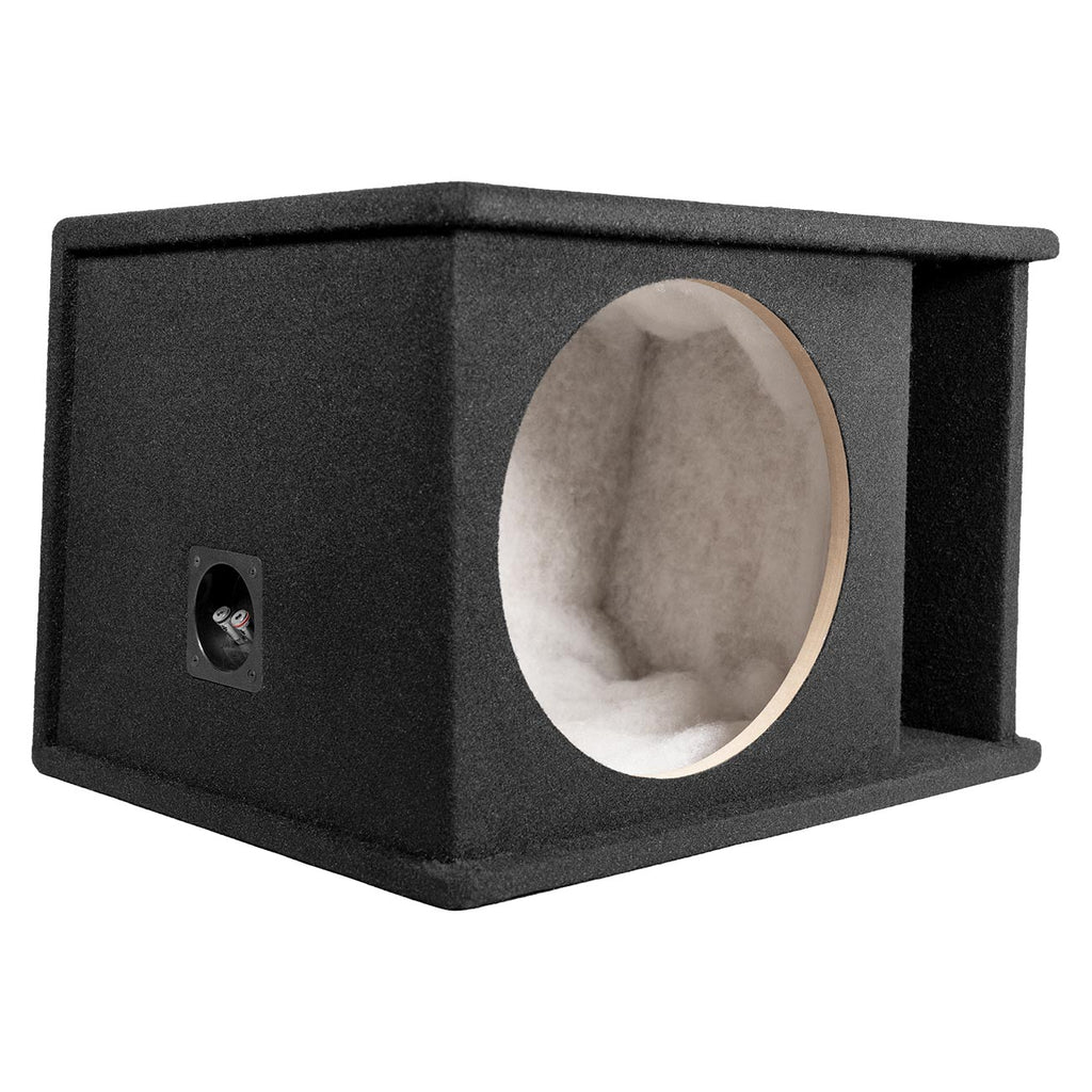 QPower Single 12" Curved Vent Port Empty Woofer Enclosure