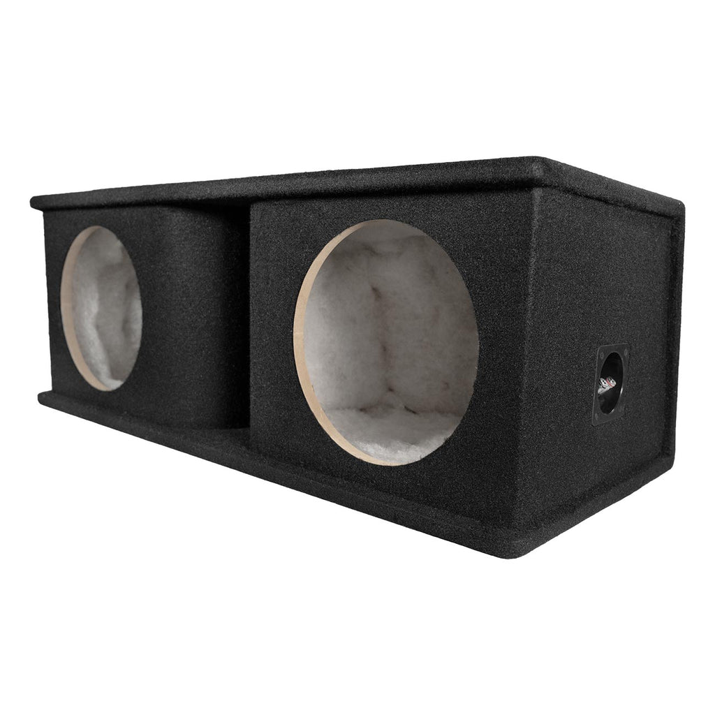QPower Dual 10" Curved Vent Port Empty Woofer Enclosure