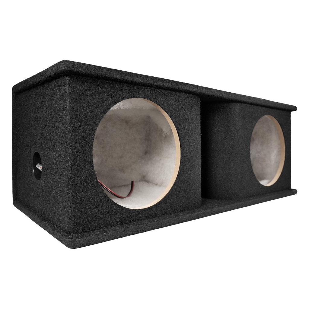 QPower Dual 10" Curved Vent Port Empty Woofer Enclosure