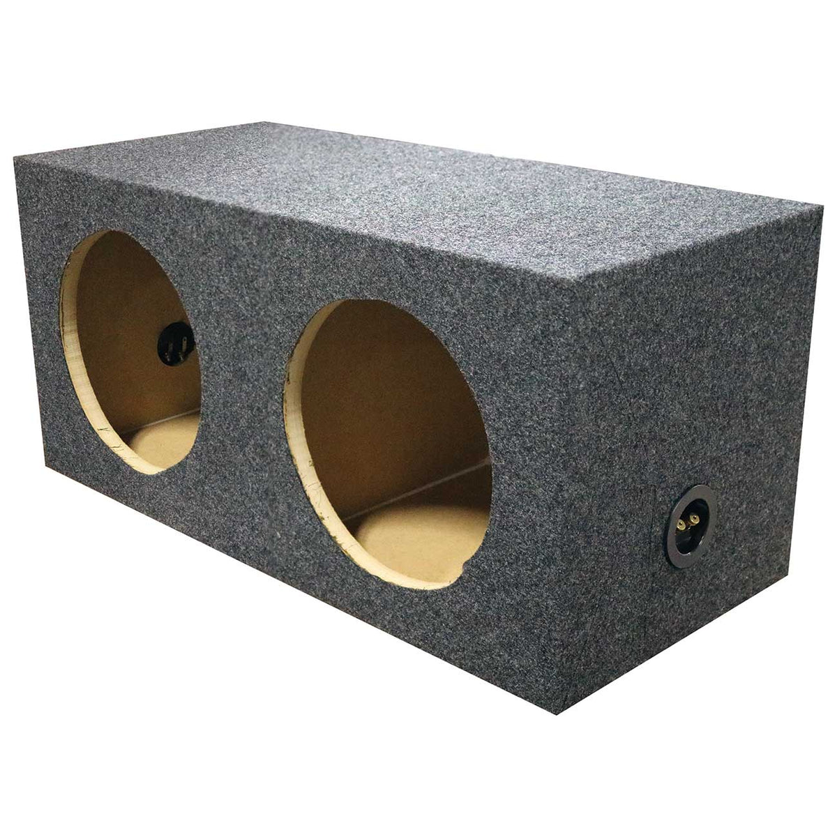 QPower Dual 12" Sealed Heavy Duty Square Empty Woofer Box