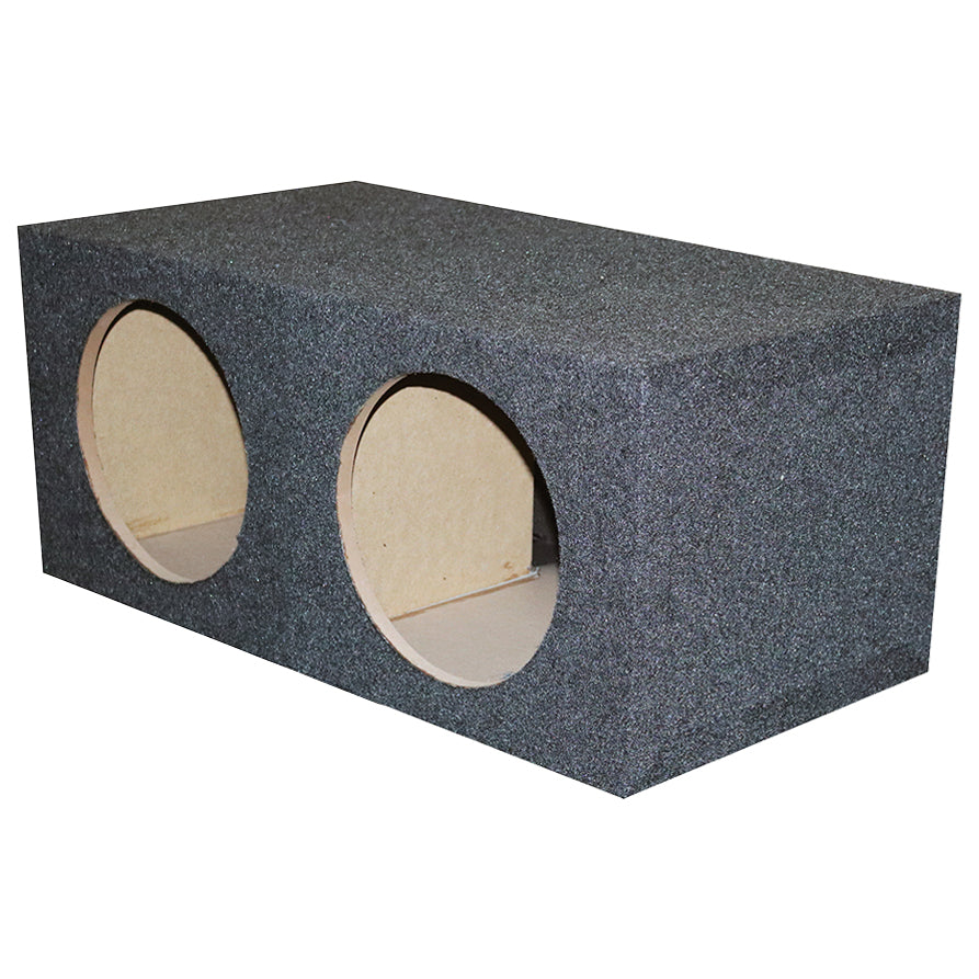 QPower Dual 15" Sealed Heavy Duty Square Empty Woofer Box