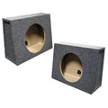 QPower Single 12" Sealed Angled Empty Woofer Boxes (Pair)