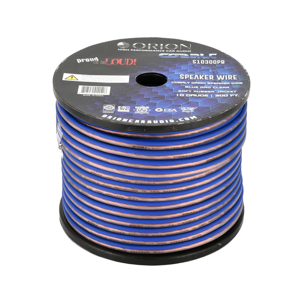 Orion Cobalt Series Speaker Wire 10 Gauge Blue/Clear (300ft Roll)
