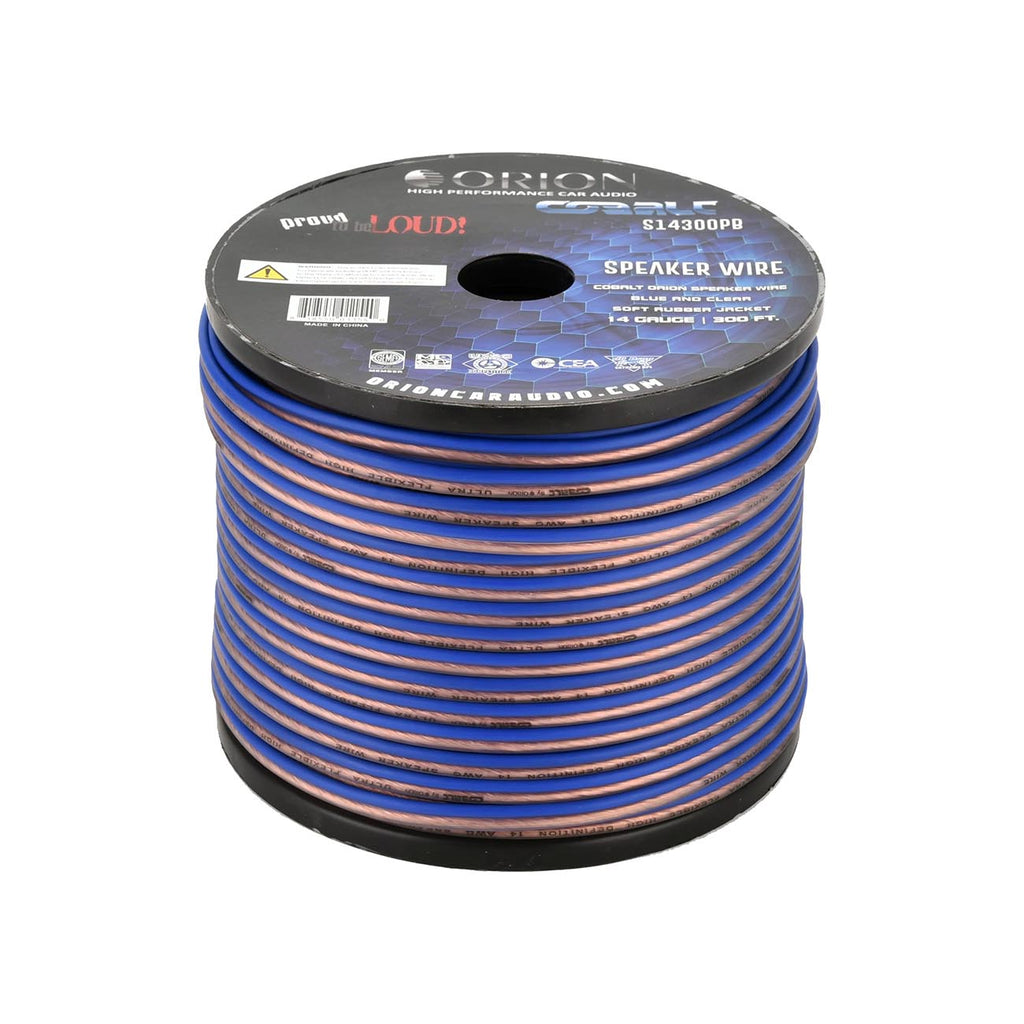 Orion Cobalt Series Speaker Wire 14 Gauge Blue/Clear (300ft Roll)