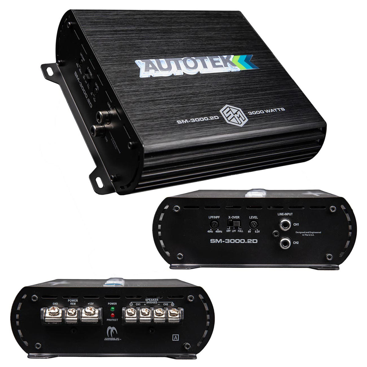 Autotek STREET MACHINE 2-Channel Amplifier, 3000 Watts